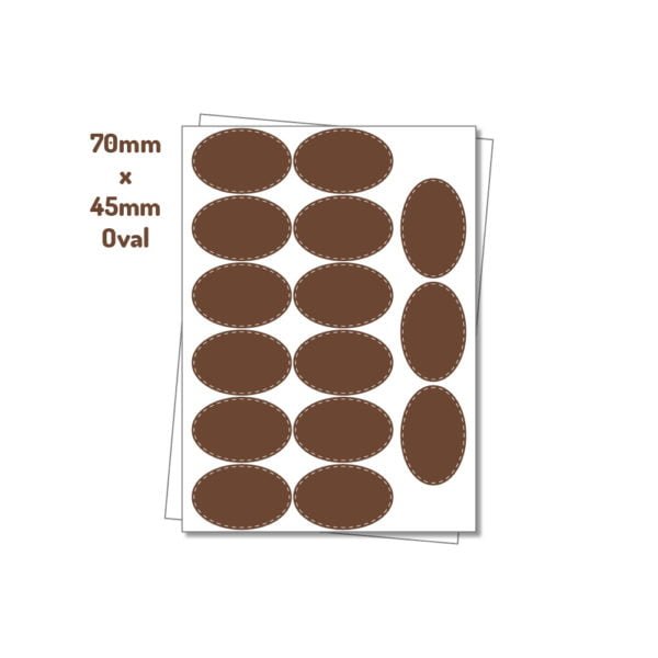 Sticker Sheets 70x45mm Oval MP Stickers